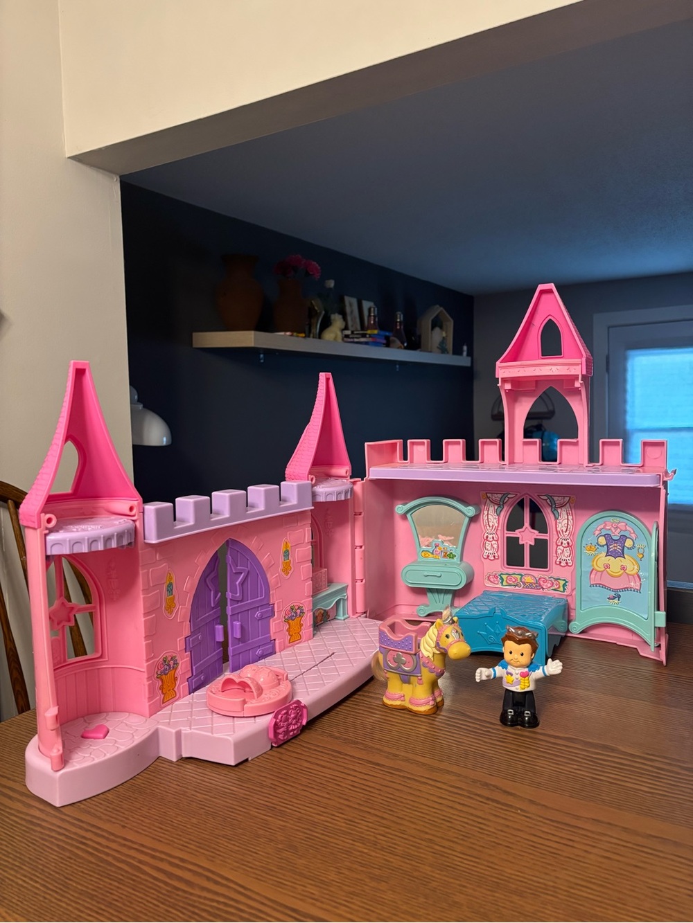 Fisher price little people princess bendy castle with horse and prince